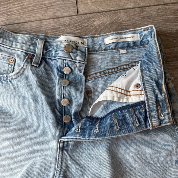 Denim Forum The Yoko Hi-rise Mid-thigh Denim Short - Picture 9 of 15